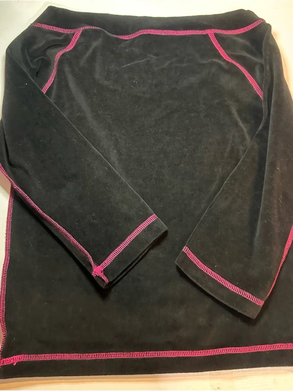 Skechers Black Velour Mini Skirt with Pink Trim. Juniors size medium